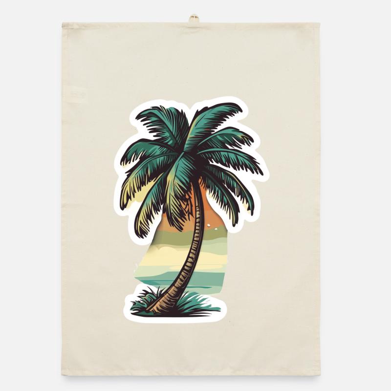 Palm tree Organic dish towel