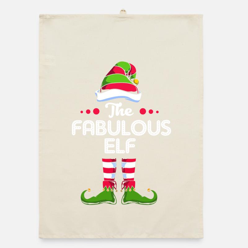 Elf Elf Christmas Gift Organic dish towel