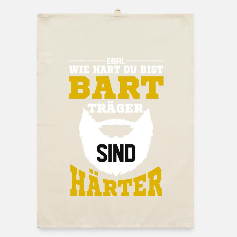 Bartträger sind härter / Bart, Bartträger Spruch Organic Geschirrtuch