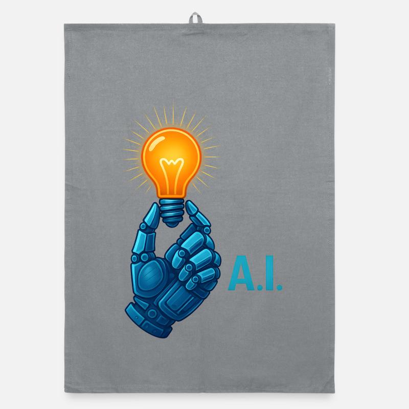 ai Tech Statement mit coolem Vibe funny Organic Geschirrtuch