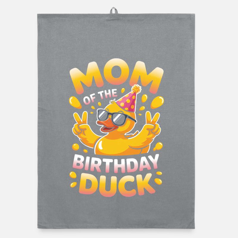 Maman du canard d’anniversaire Torchon bio