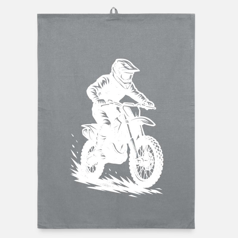 Message clair du motocross Torchon bio