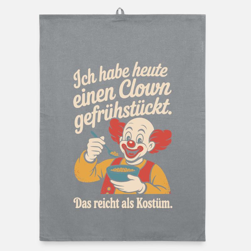 Clown Breakfast Carnival Clown Costume Replacement Organic dish towel