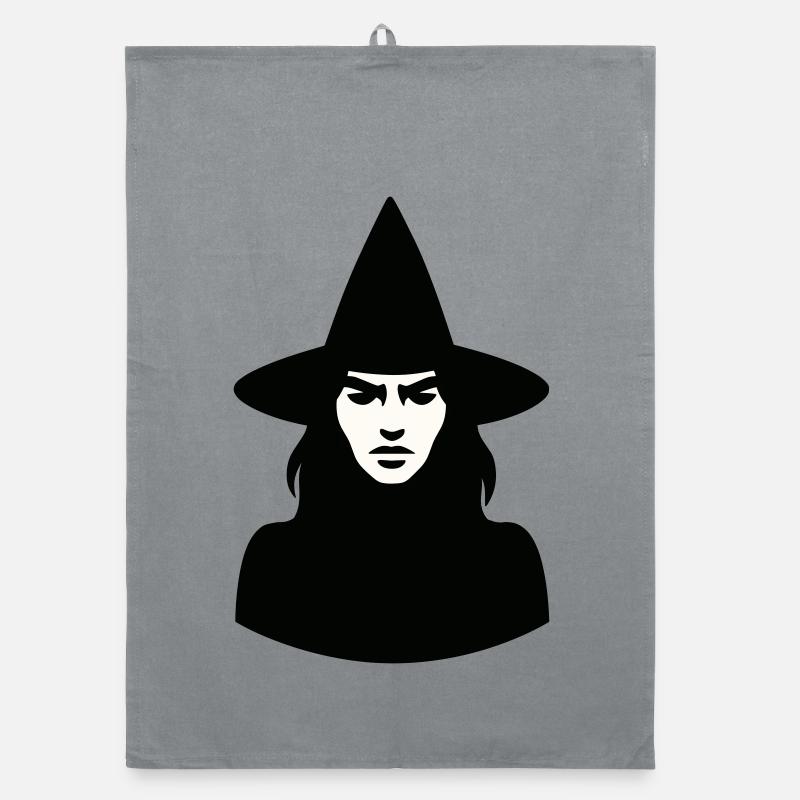 Witch with hat Organic dish towel