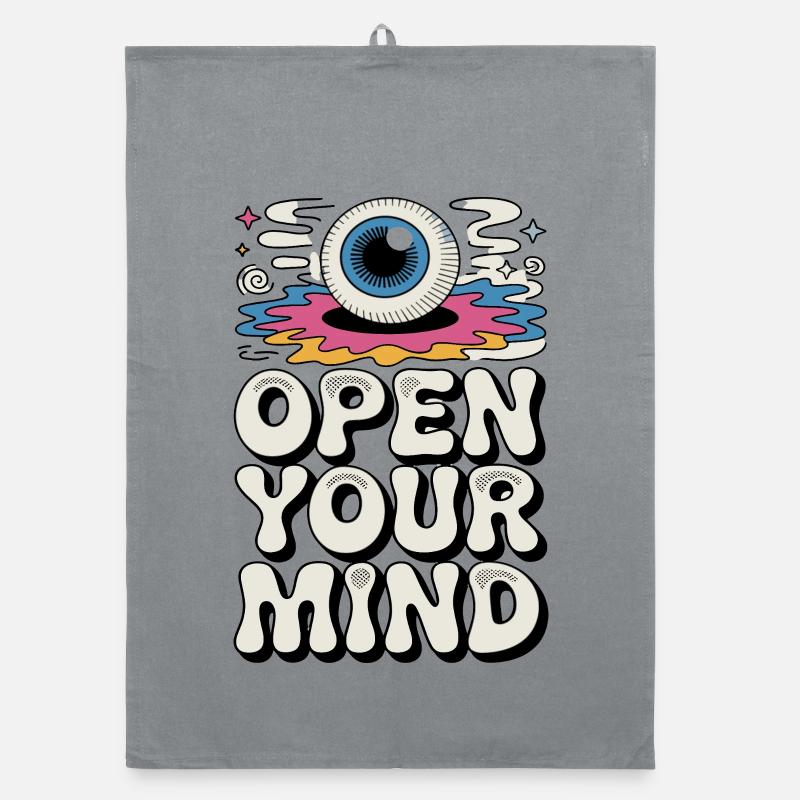 Open Your Mind Psychedelic Auge Retro Hippie Torchon bio