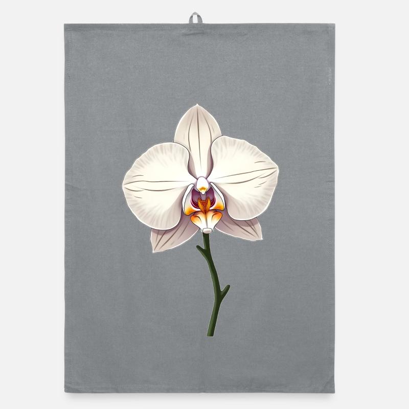 Orchidée blanche Torchon bio