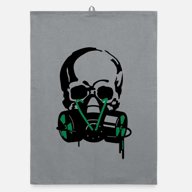 skull mask Organic dish towel