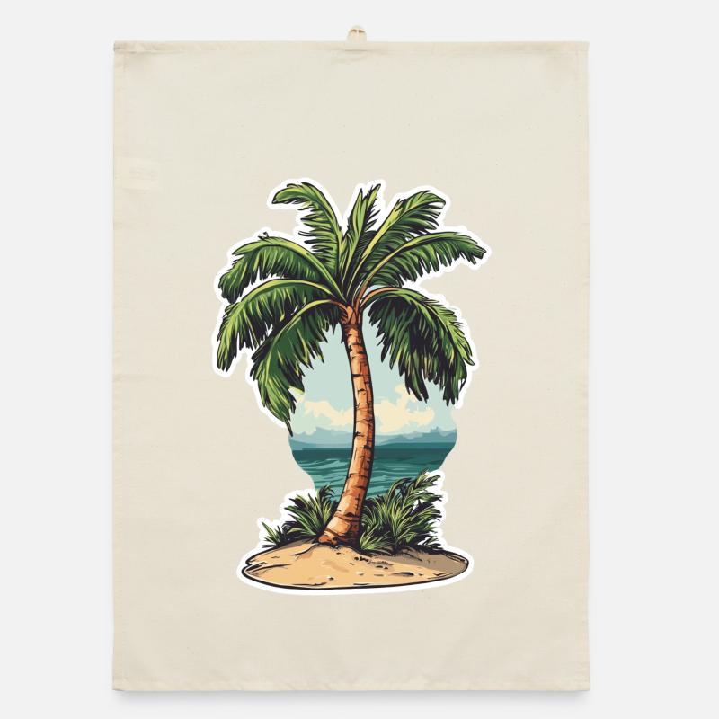 Palm tree Organic dish towel
