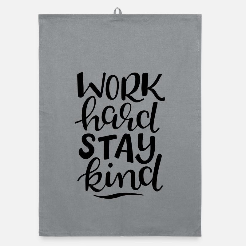Work Hard Stay Child Organic dish towel