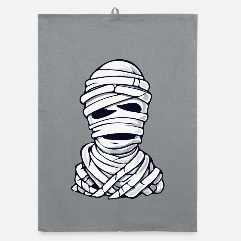 Classic Mummy Cartoon Pattern Organic dish towel