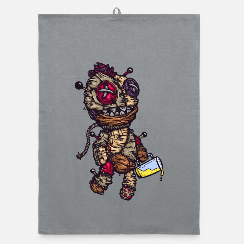 Voodoo-Puppe Organic Geschirrtuch