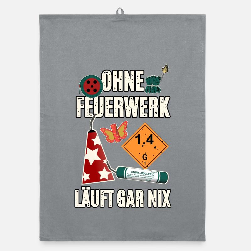 Nothing happens without fireworks Organic dish towel