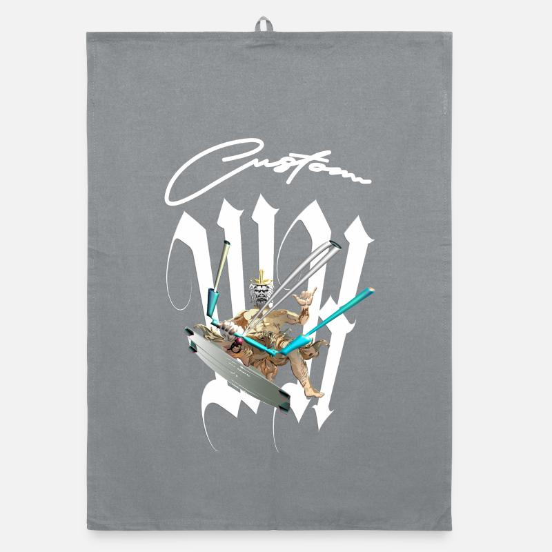 Mythical God Surfer Organic dish towel