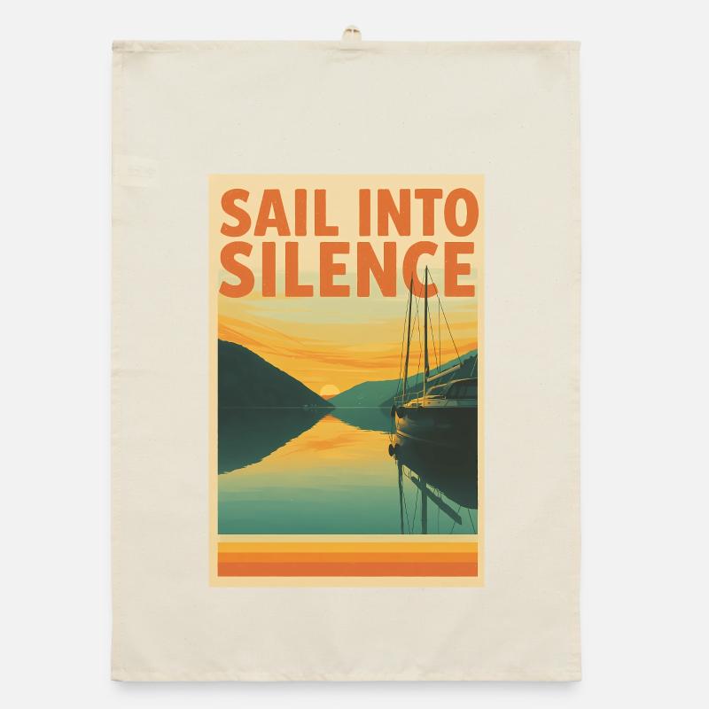 Sail into Silence Organic Geschirrtuch