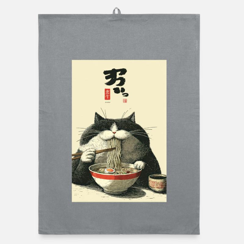 Noodle Cat Zen Bowl Organic dish towel