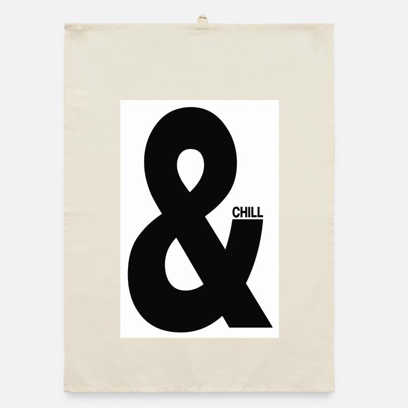 & Chill Typography Minimal Design Organic dish towel