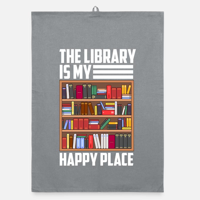 Book Reading Library Librarian Bookaholic Read Organic dish towel