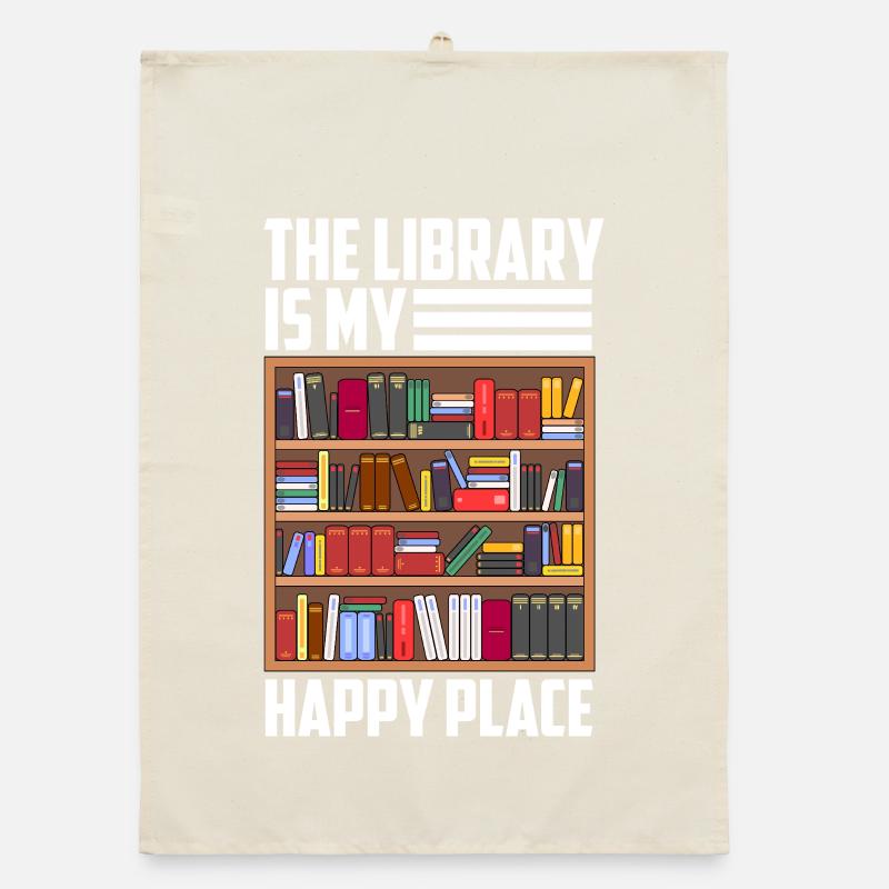 Book Reading Library Librarian Bookaholic Read Organic dish towel