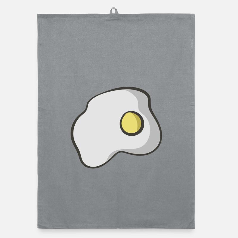 fried egg Organic dish towel