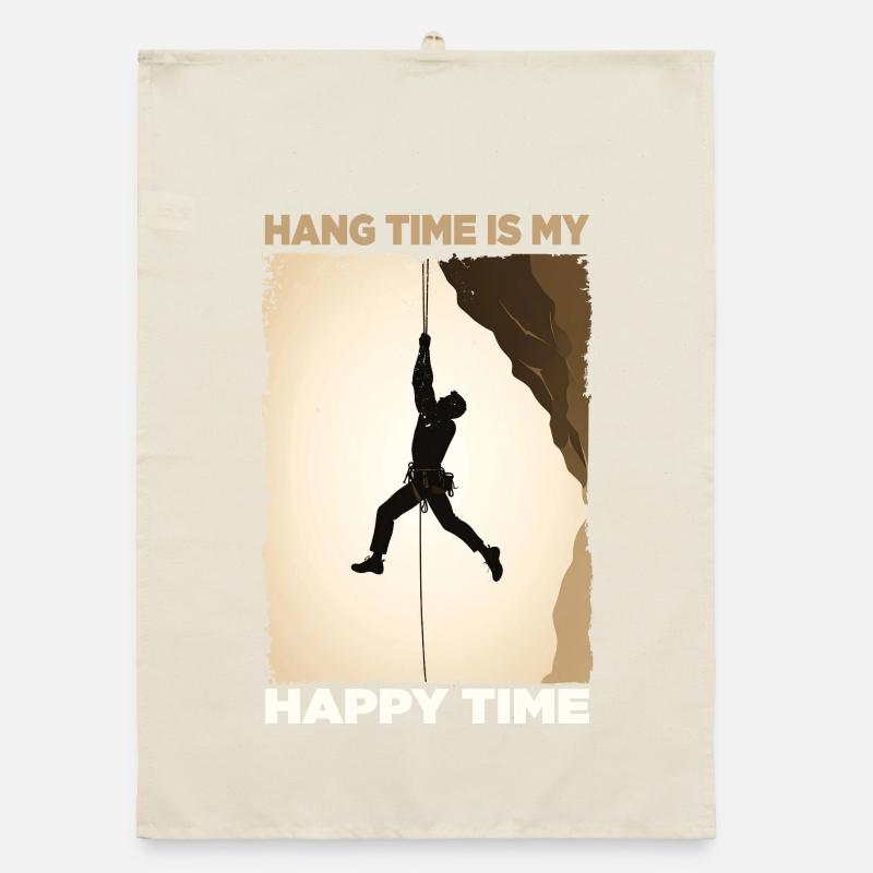 Kletterer Hängendes Motivationsdesign Organic Geschirrtuch