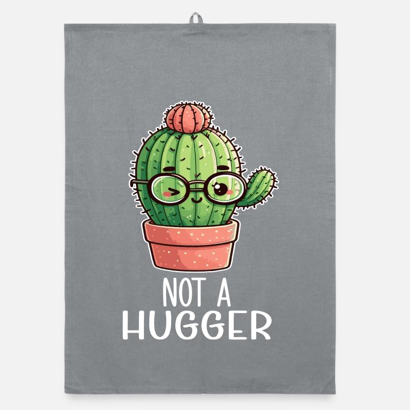 Cactus Non Cuddle Kawaii Brille Organic Geschirrtuch