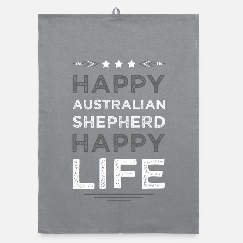 Happy Aussie Shepherd Life Organic dish towel