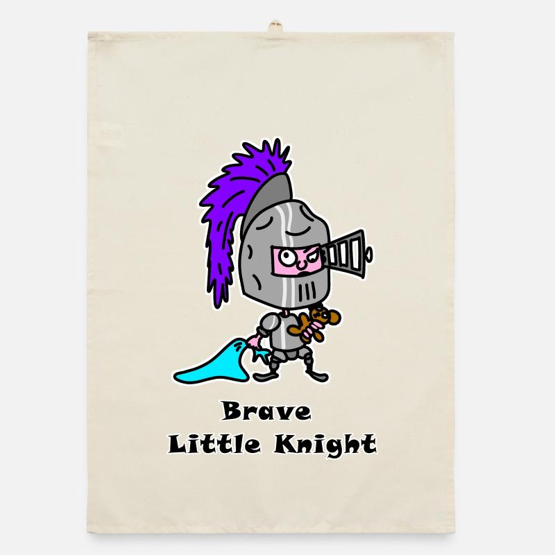 Petit Chevalier Courageux - Design de héros mignon Torchon bio