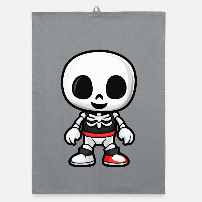 Skeleton Comic Halloween Organic dish towel