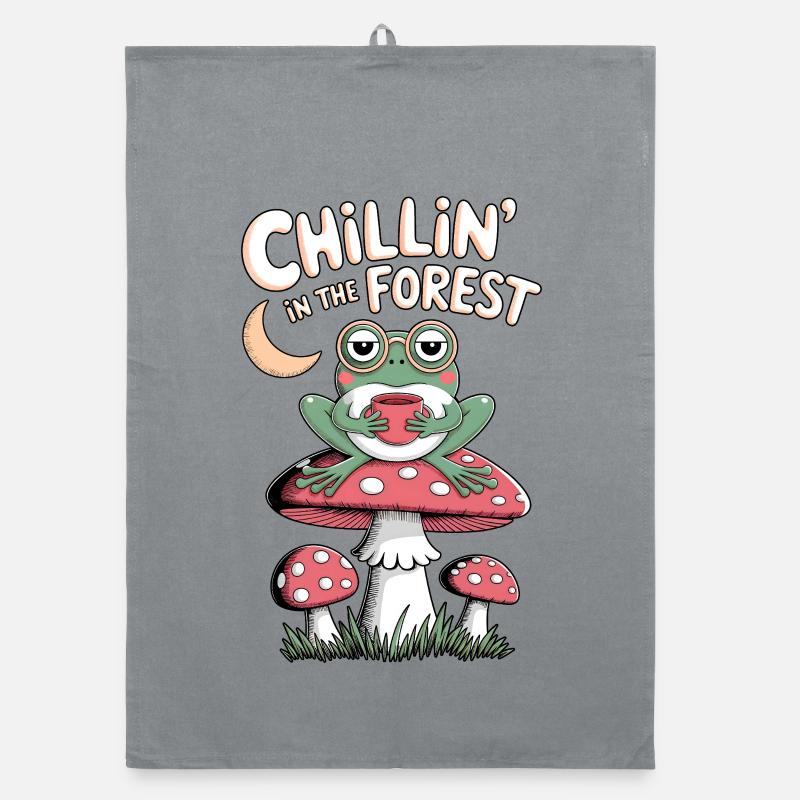 Chillin In The Forest Frog Organic dish towel