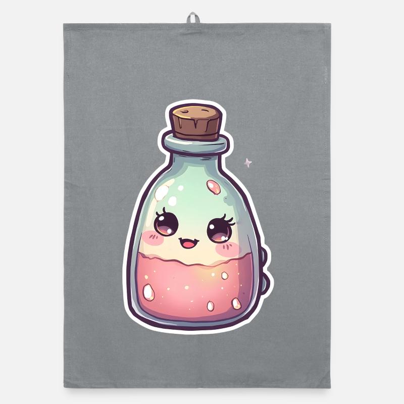Petite bouteille de potion pour gâteau kawaii Torchon bio