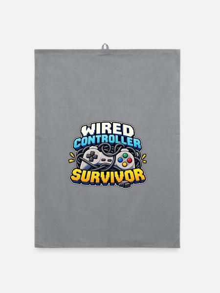 Wired Controller Survivor - Organic Geschirrtuch - Grau