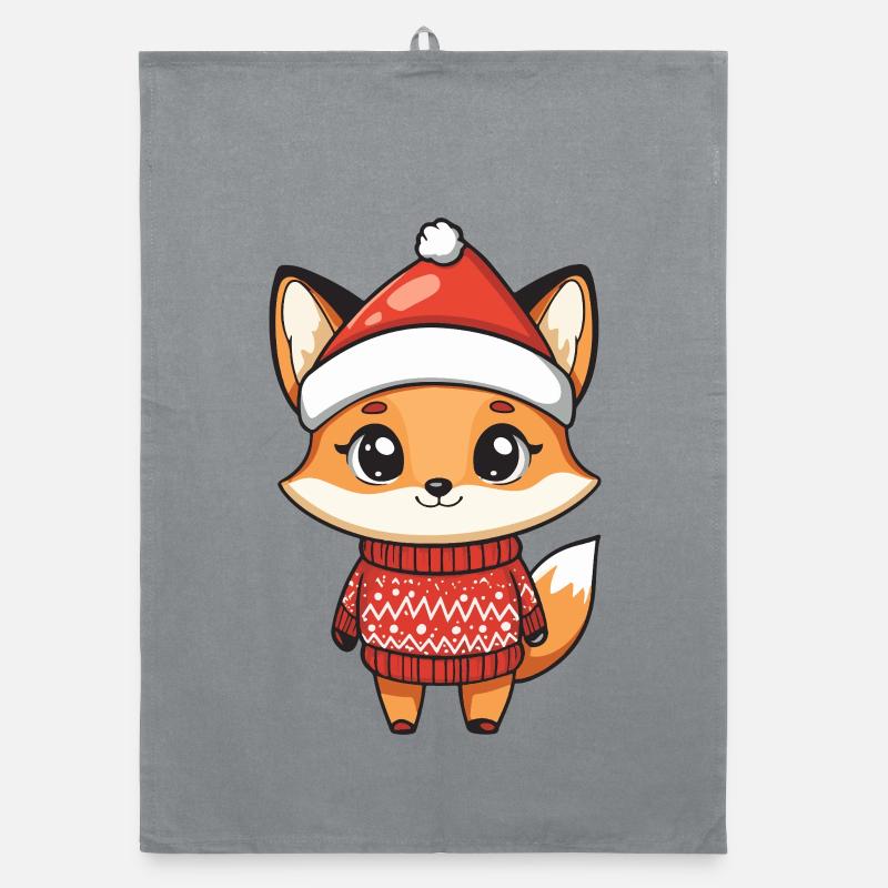 Noël de Noël Fox Torchon bio