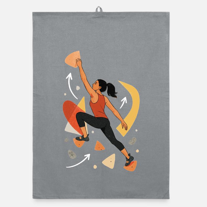 Bouldering Motivation – Upward Movement Organic dish towel