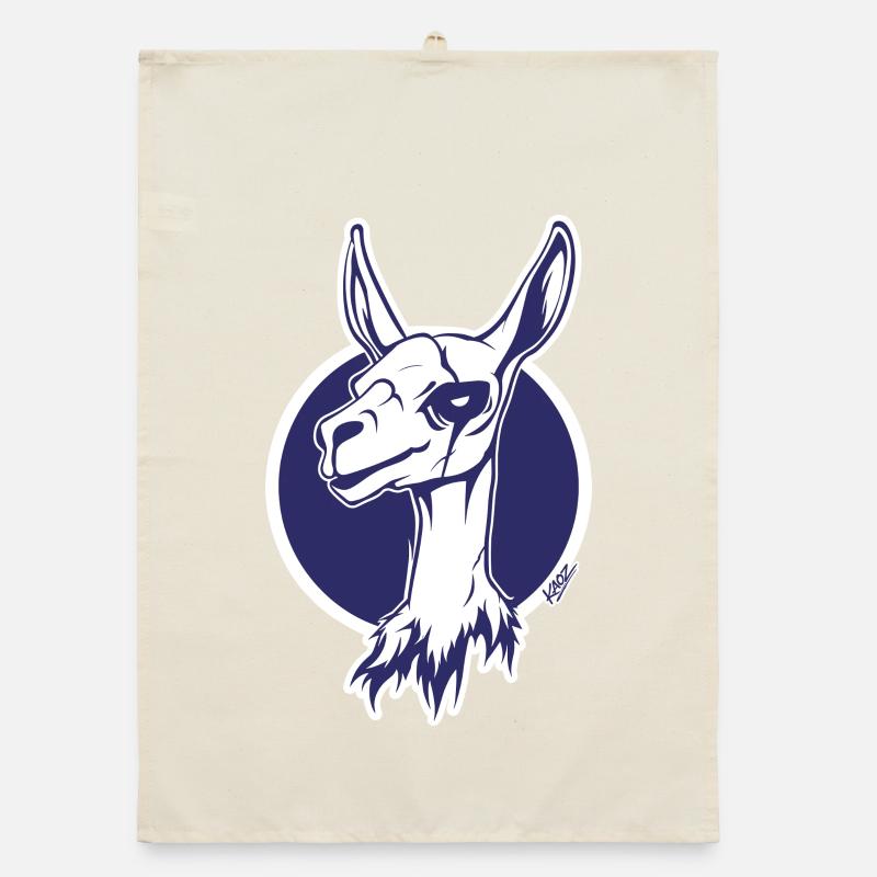 Lila Kreis Lama-Ikone Organic Geschirrtuch