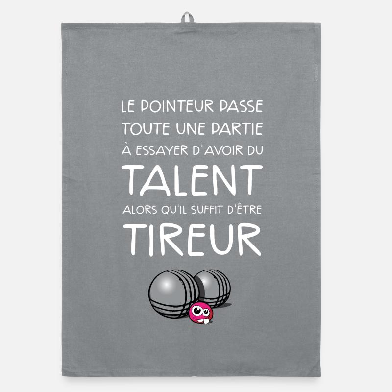 boules pétanque tireur dicton Torchon bio