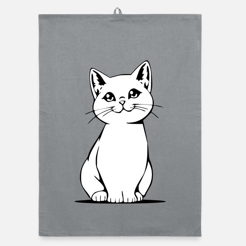 Cadeau de Noël pour un chat Noir et Blanc pour chat Torchon bio