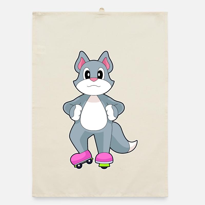 Cat Inline skating Inline skates Sport Organic dish towel