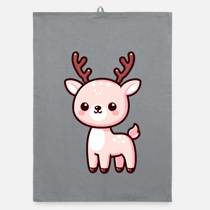 Conception de dessin animé de renne mignon Torchon bio