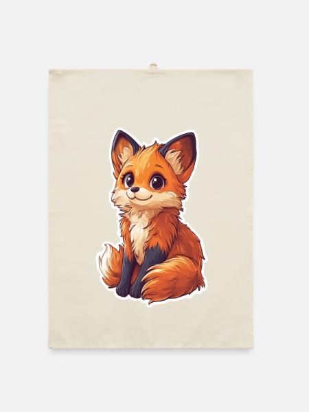 Fuchs - Organic Geschirrtuch - Natur - Vorne