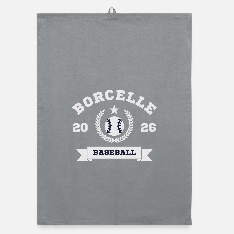 Emblème de baseball Borcelle 2026 - Torchon bio - bruyère