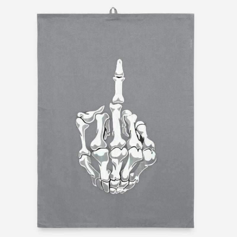Skeleton Finger Organic dish towel