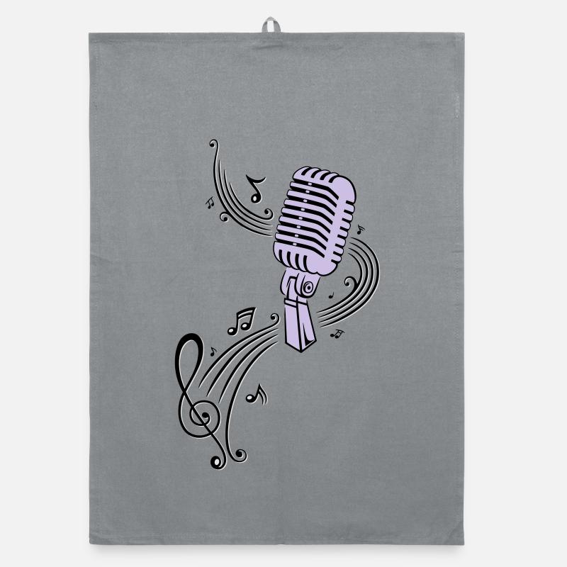 Mikrofon Musik Retro Mic Organic Geschirrtuch