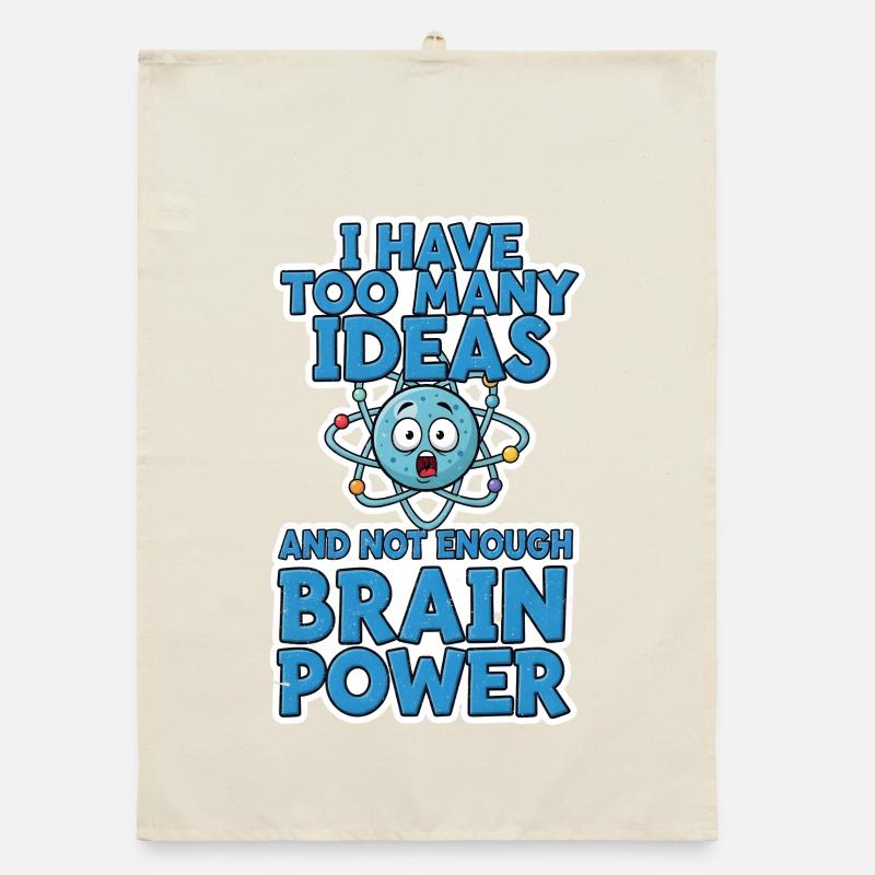 Brain Power Comic Shirt Gift Organic dish towel