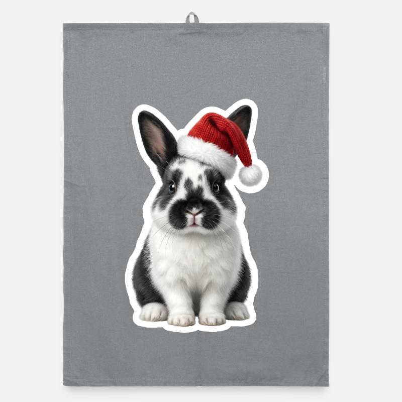 Bébé Lapin - Joyeux Noël Torchon bio