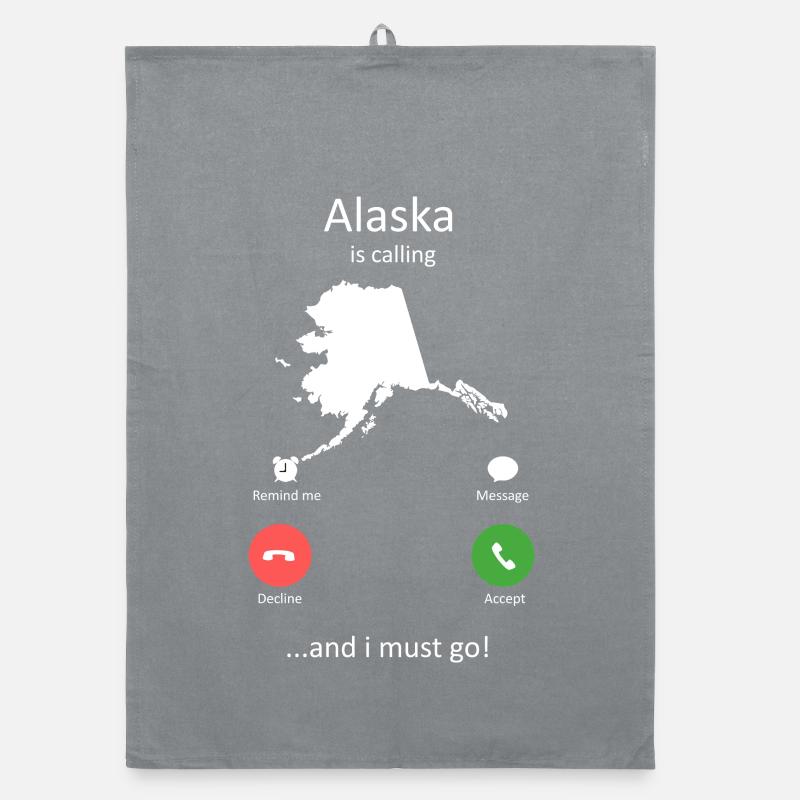 Alaskan Malamute Is Calling Funny Dog Owner Organic dish towel