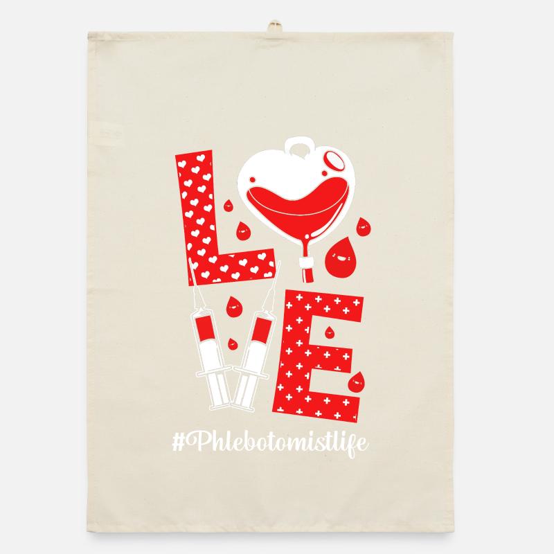 Blutspende Blut Blutspender Organic Geschirrtuch