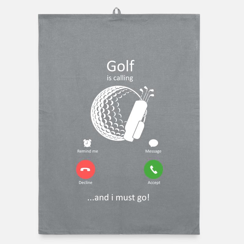 Golf ruft und ich muss aufhören, Bildschirm Golf spielen Organic Geschirrtuch