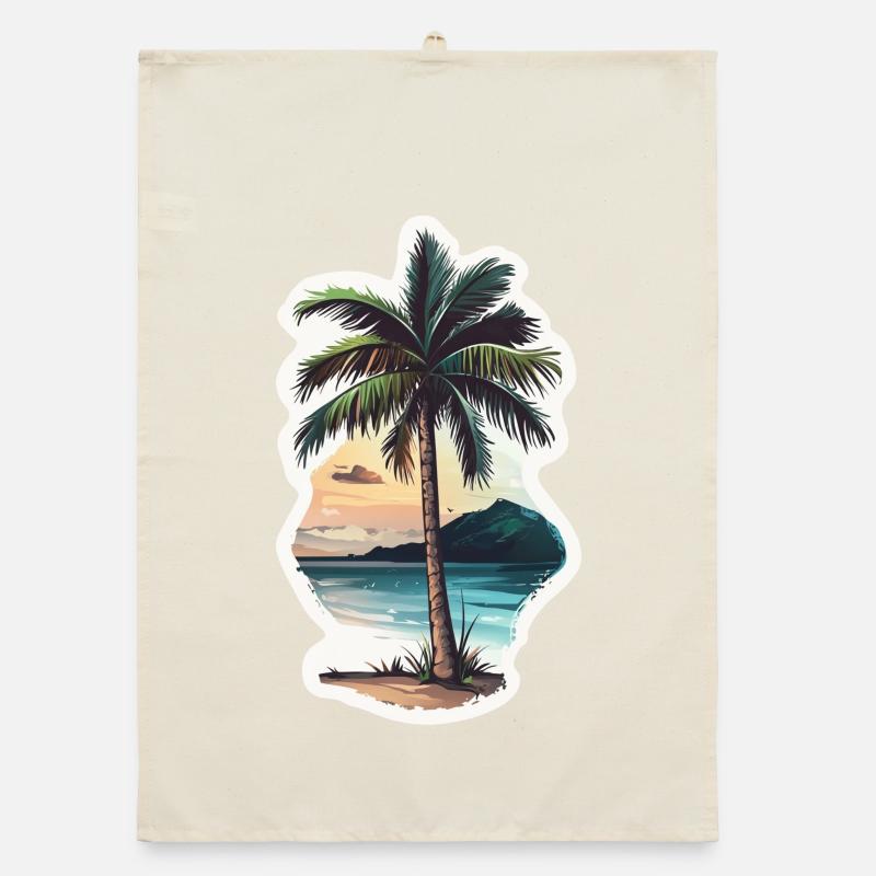 Palm tree Organic dish towel