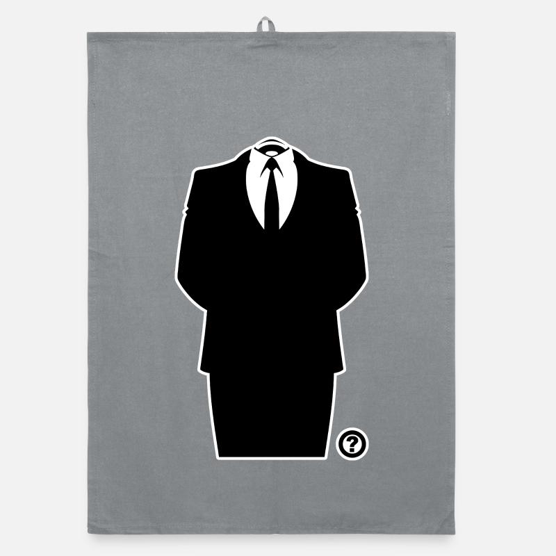 Anon Suit – Anonymous Hacker Collective Statement Organic dish towel