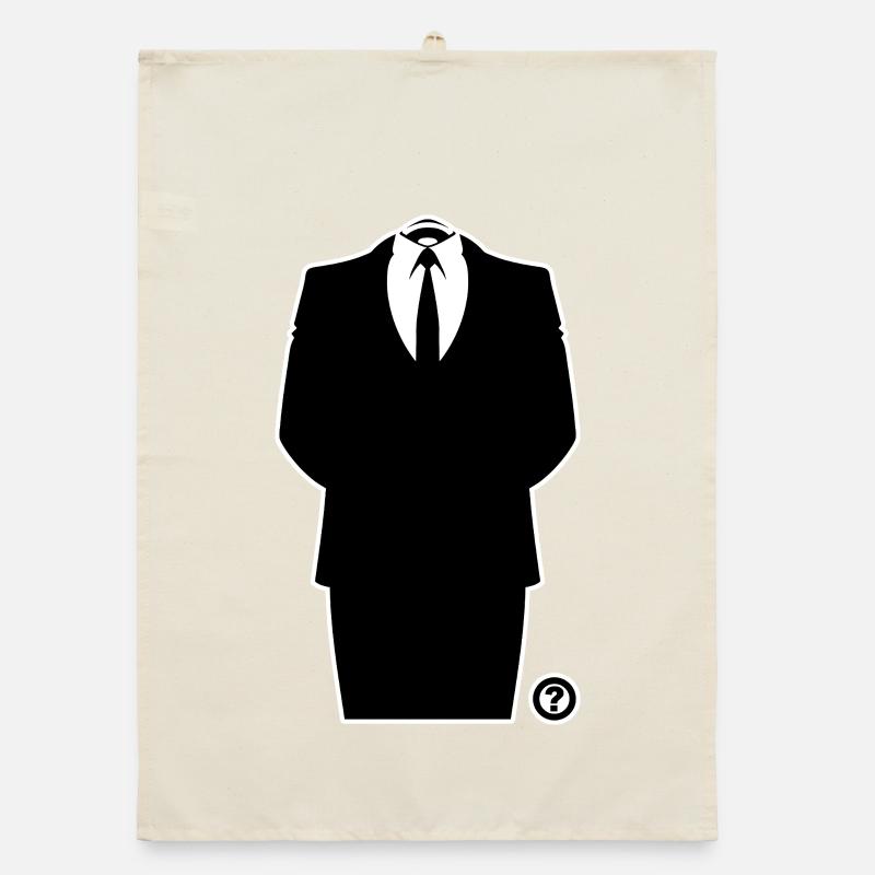 Anon Anzug – Anonymous Hacker Kollektiv Statement Organic Geschirrtuch